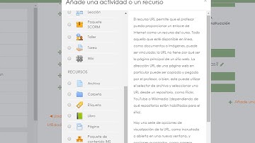 Enlace URL utilizando el Recurso URL de Moodle