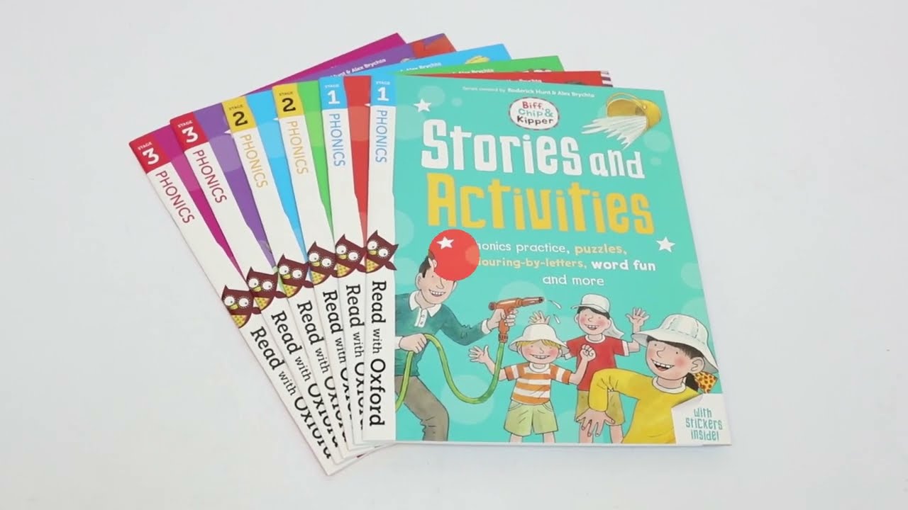 Read with Oxford Phonics Practice: Stage 1 - 3 Biff, Chip and Kipper 6 Activity Books Collection Set