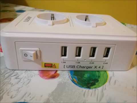 LESHP Presa di ricarica 4 porte USB Amazon recensione review