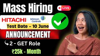 😱Hitachi 2025/2026 Batch Hiring | Direct Test Hiring 2026 - 10th June | 2026 Batch Hiring Off Campus