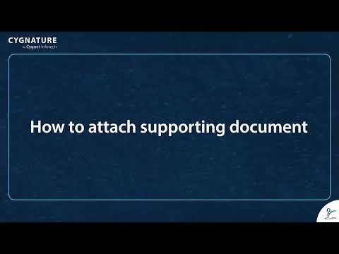 How to Attach supporting document