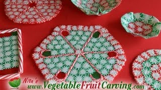 How to Make Candy Plates http://www.vegetablefruitcarving.com/blog/christmas-candy... Nita Gill shows how to make easy candy plates for Christmas.