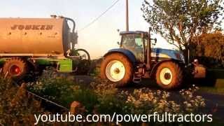 New Holland T7050 stuck in the mud 2014