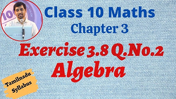 TN  10th std  Maths  Algebra Exercise 3.8 q.no.2 Alexmaths