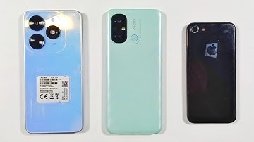 Tecno Spark Go 2024 Vs Xiaomi Redmi 12C Vs Iphone 7 | Speed Test & Comparison