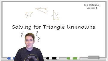 KStevMath - Precalculus Math U See Series - Solving for Unknowns in a Triangle - Lesson 4