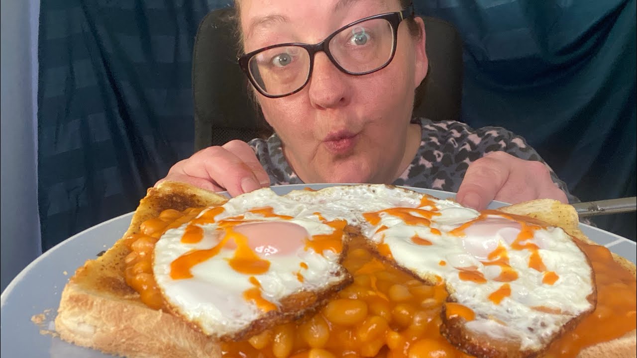 Фасоль на тосте #еда #мукбанг #бюджетноепитание