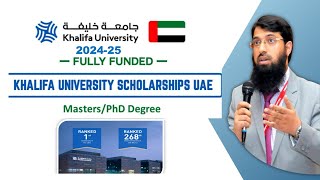 Admissions in MS & PhD at Khalifah University, UAE With full funded Scholarship-2024 (Urdu/Hindi) screenshot 2