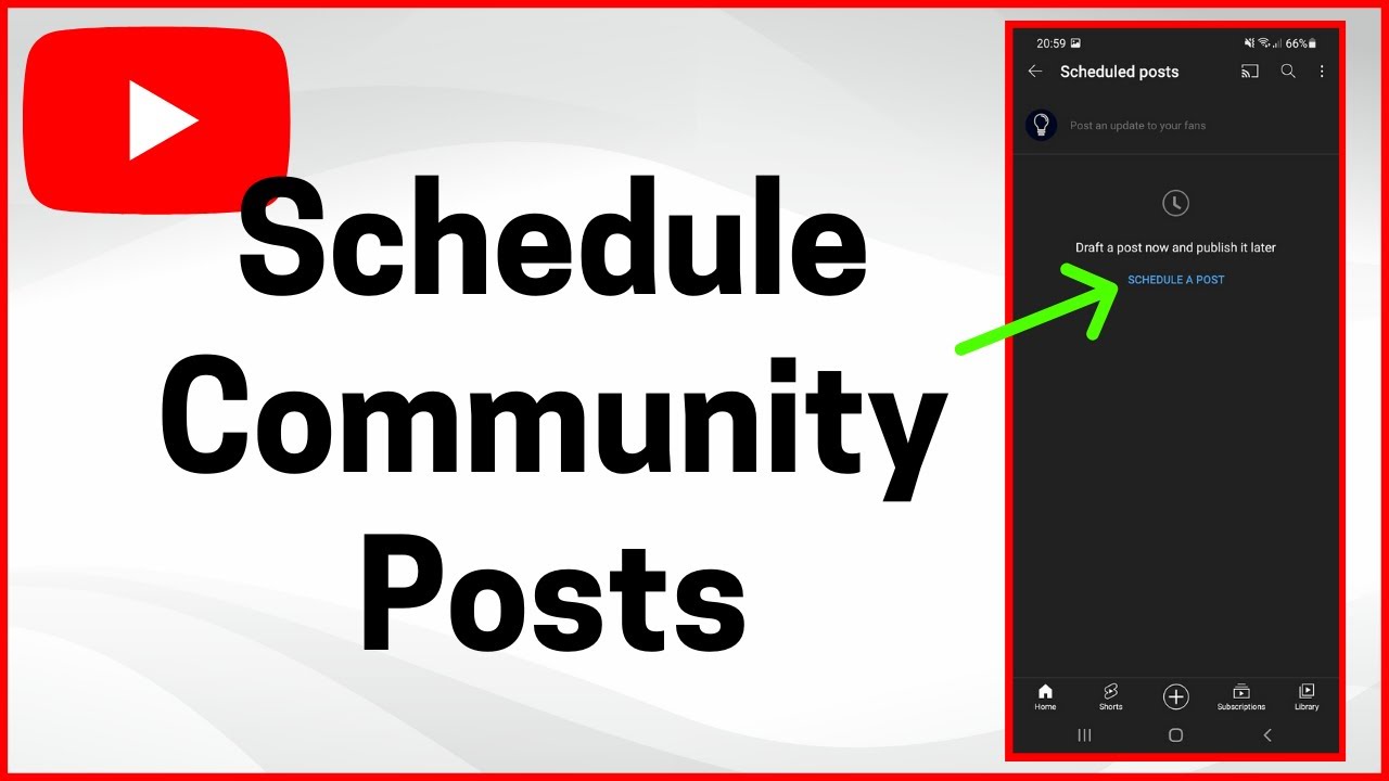 How to Schedule Community Posts on YouTube