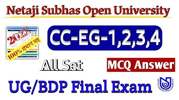 CC EG 1 2 3 4 Final Exam Answer 2022   NSOU CC EG 1 2 3 4