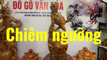 Chiêm ngưỡng tượng dê đứng bao tiền gỗ hương ta liền khối 100%#dogovanhoa