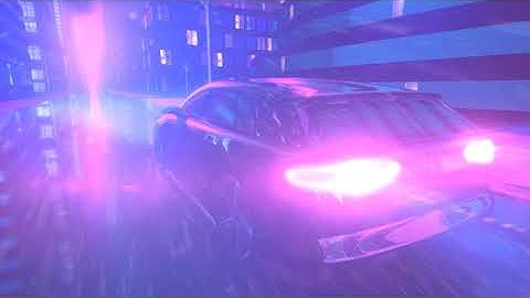Synthwave Animation Sunset Drive Loop 2 Rain - Creative Commons
