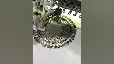 Tracing Cording Device on Embroidery machine in Richpeace factory to do testing