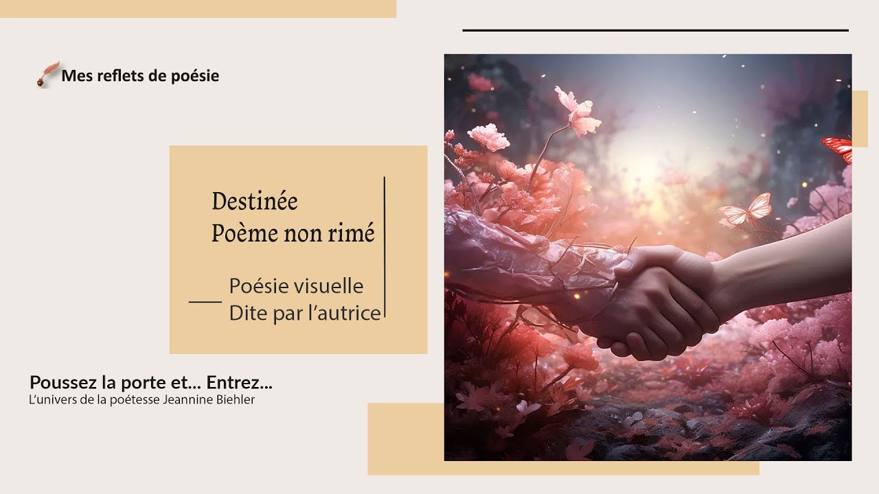 Poème lu Poésie non rimée :  DESTINÉE