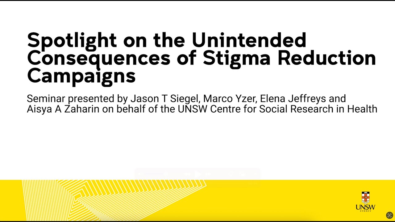 Spotlight on the Unintended Consequences of Stigma Reduction Campaigns