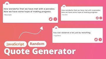 Build a random Quote Generator Using HTML, CSS, and JavaScript