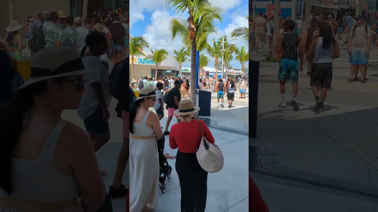 Cruise Port Arrival in Nassau - All the People!  #cruiselife #cruiseport #nassaubahamas  #shopping