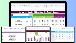 Warehouse Safety KPI Dashboard in Google Sheets