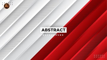 Modern Abstract Background White & Red | Adobe Illustrator Tutorial