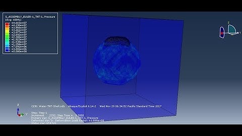 Under water explosion by using eulerian method in Abaqus step by step