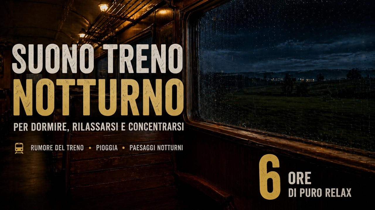 Suono Treno di Notte per Dormire — 6 Ore | Rumore Bianco Rilassante per ...