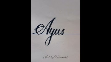 Ayushi name | Cursive writing | #shorts #trending #art