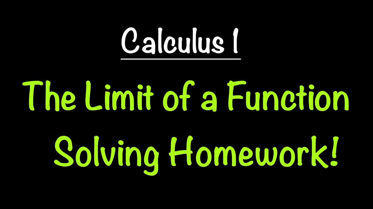 calculus 1 homework