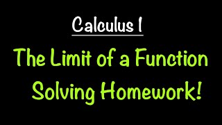 Famous Calculus 1: The Limit of a Function - Solving Homework Exercises Part 1 (2.2) Profile
