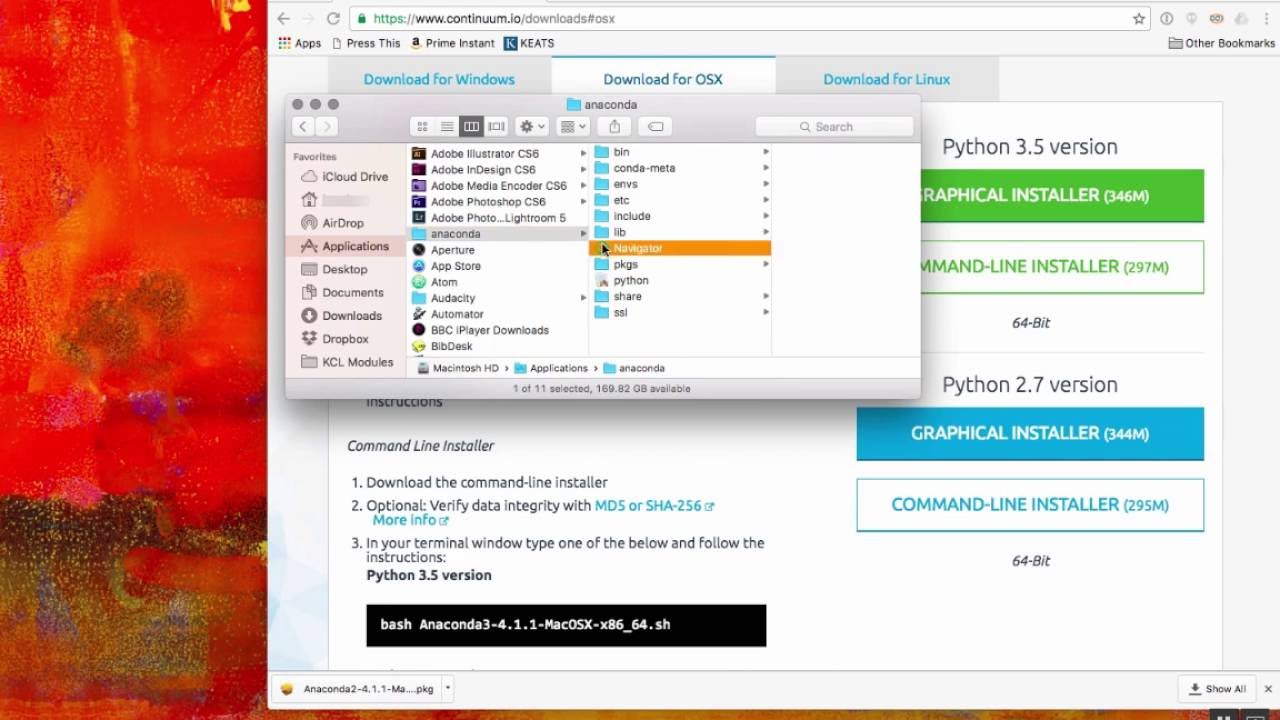 anaconda install mac