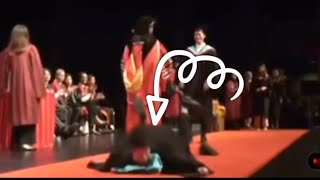 Back flip attempt goes horribly wrong during graduation ceremony | sg incident
