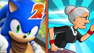 Sonic Dash 2 ⚡ VS Angry Gran Run 👵 | Epic Runner Gameplay Showdown!