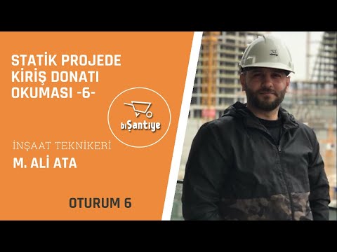 STATİK PROJEDE KİRİŞ DONATI OKUMASI -6- | BİSANTİYE #bişantiye