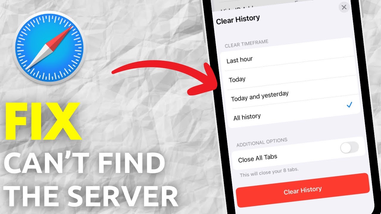 How To Fix Safari Can't Find The Server Issue - YouTube