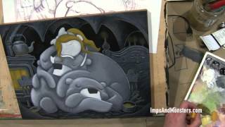 "Just Right" Timelapse Acrylic Painting (Goldilocks and the Three Bears)