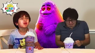 Ryan's World & Kaji Dad Try the Grimace Shake Challenge in Real Life! - Tag with Ryan Update