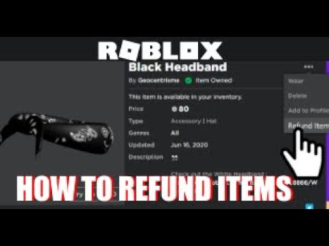 How To Refund Items On The Roblox Avatar Shop Youtube - mobile buy and refund robux