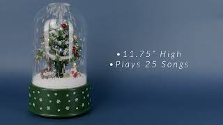 Musical and Animated Christmas Tree Snow Globe Glittering Snow Dome | Northlight R64841