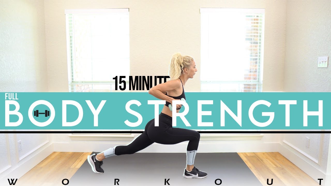 15 min NO JUMPING Full Body Strength (Apartment Friendly) | fitnessa ̈ ...