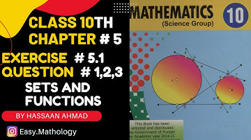 Class 10 Maths Chapter 5 Exercise 5.1 | Question 1, 2, 3 | Sets And Functions #maths #class10 #math