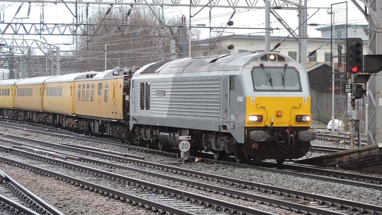 67015 & 67020 on Derby R.T.C to Derby R.T.C at Crewe 5/2/2014