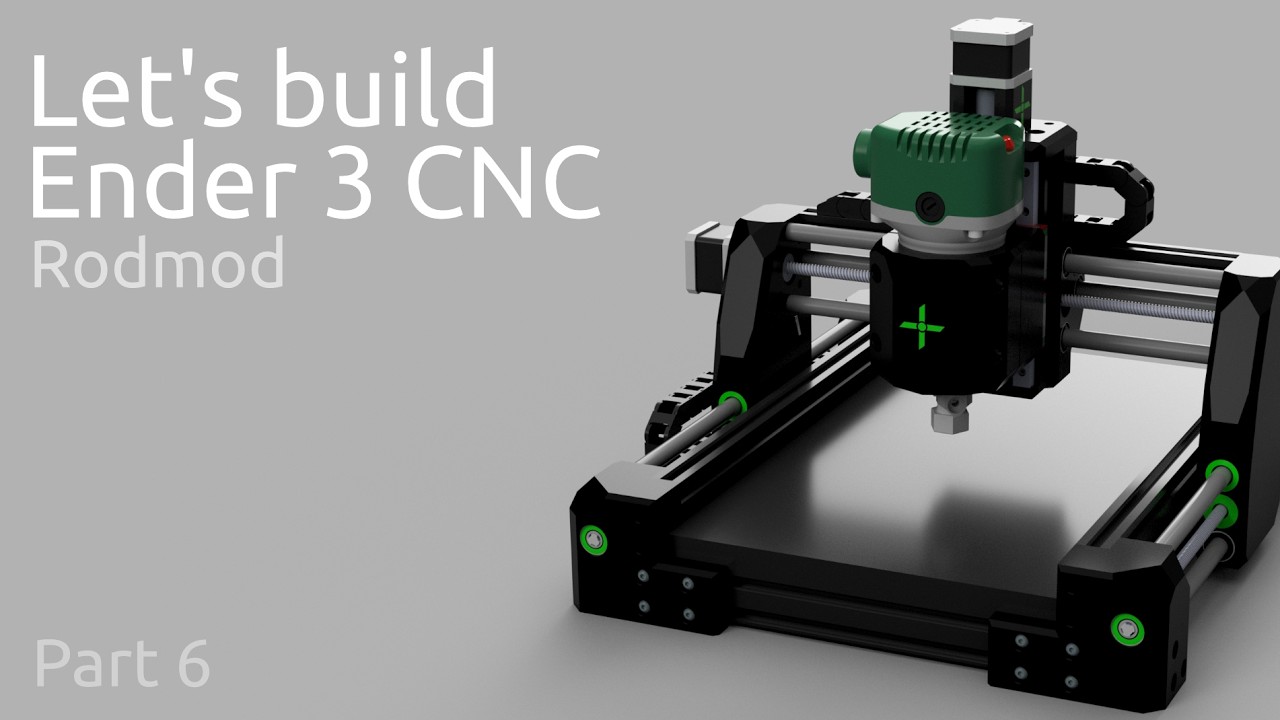 E3CNC Rodmod: Installing spindle & FIRST RUN! [Part 6]