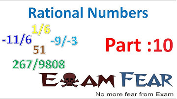 Maths Rational Numbers part 10 (Rational Numbers between Rational Numbers) CBSE Class 7  Mathematics