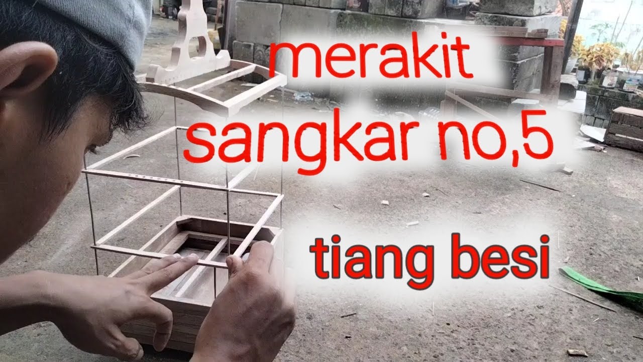 Merakit sangkar no5. Tiang besi .#sangkarprenjak