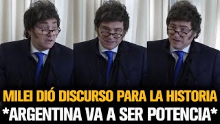 MILEI DIÓ DISCURSO PARA LA HISTORIA COMO PRESIDENTE DE ARGENTINA