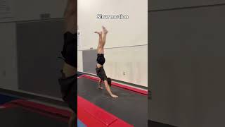 Real speed vs slow motion #gymnastics #gymnast #flips