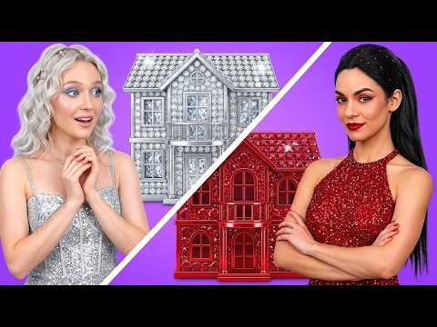 💎 Desafio de Casas em Miniatura: Rubi vs Diamante! Incrível Transformação de Diamante vs Orçamento💖