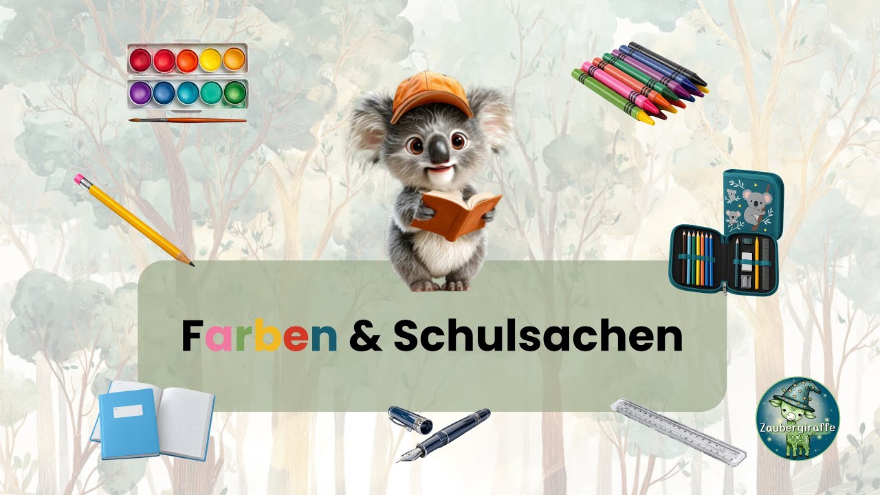 Farben und Schulsachen mit Koala Kolino