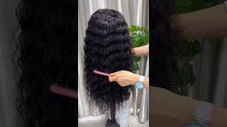 Glueless Deep Wave Wig 26inch #hair #bobwig #hairstyle #deepwavewig #hairtok #curlyqueen