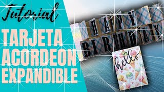 TARJETA ACORDEON EXPANDIBLE  TUTORIAL DE SCRAPBOOK
