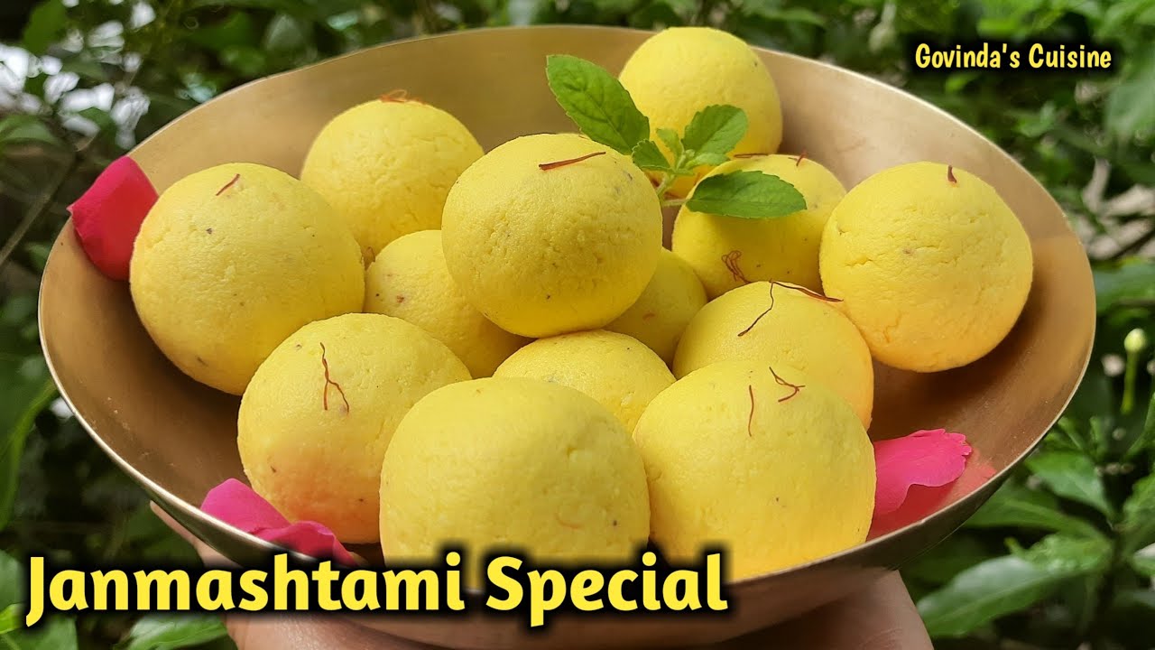 Janmashtami Special Kesar Malai Ladoo || Iskcon Prasad || Govinda's Cuisine  #kesar_malai_ladoo